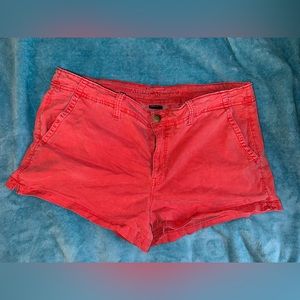 Coral AE shorts reddish pink
